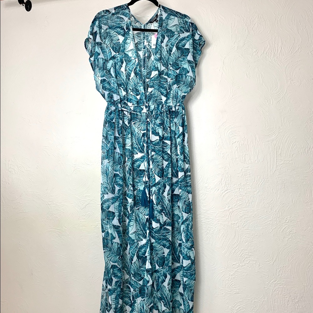 George palm leaf print coverup SzM